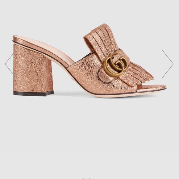 gucci mid heel slide